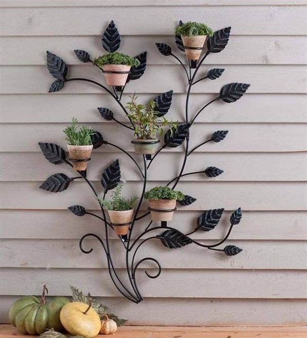 Trellis Stands With Pot Holders For, Garden Wall Plant Pot Holders