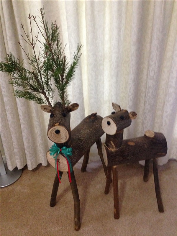 Wood Slice Animal Figures For Christmas Ideas