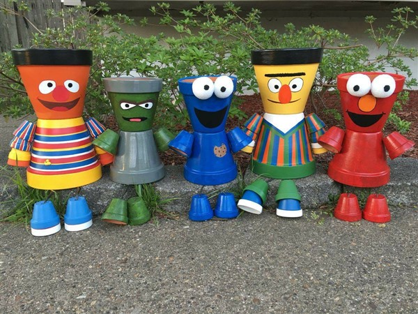 Clay-Pot-Flower-People-Bert-and-Ernie-2