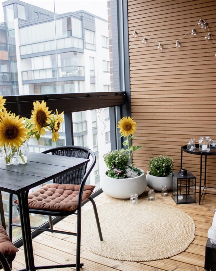 Scandinavian Style Balcony: Minimalistic and Cozy - Scandinavian Balcony Furniture For A Narrow And Cozy Balcony